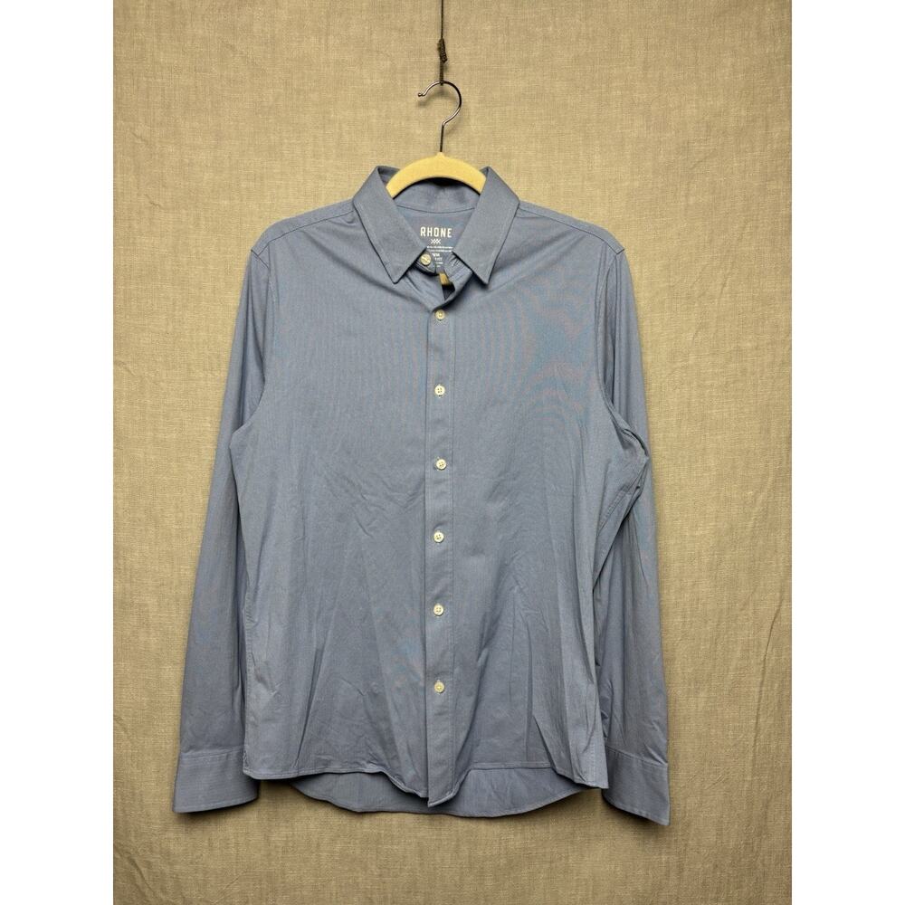 RHONE Blue Short Sleeve Shirt